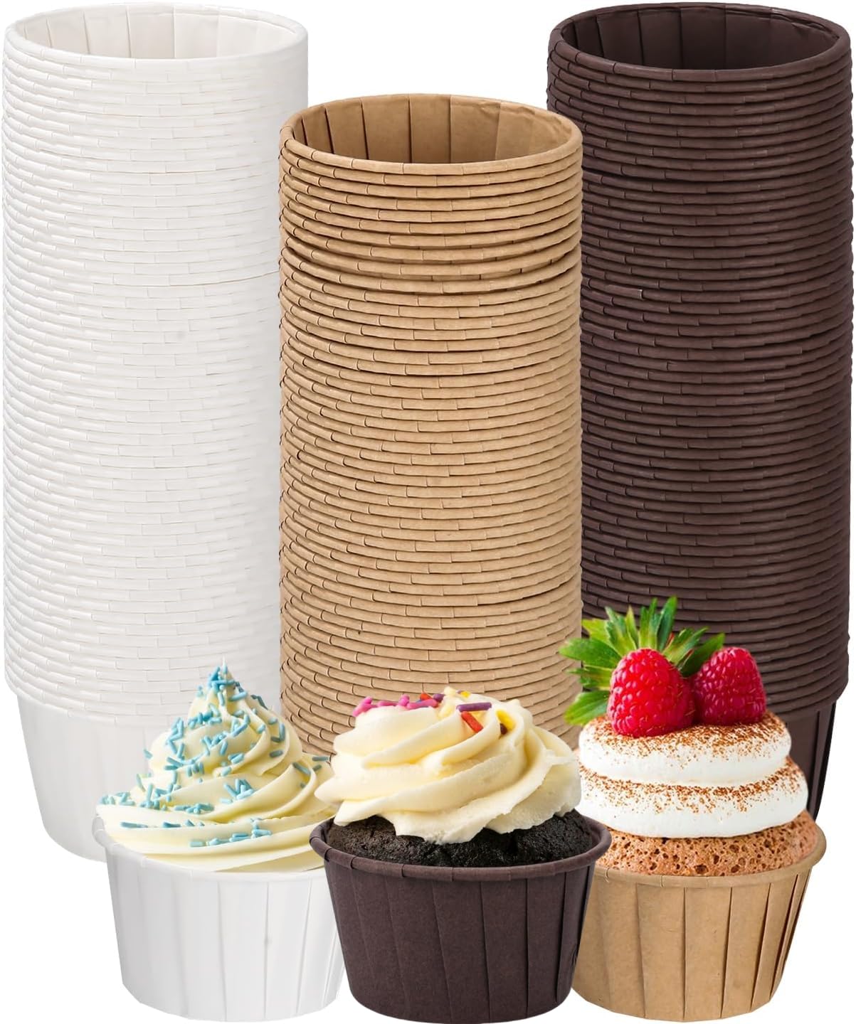 Lot de 150 moules jetables en papier sulfurisé pour muffins et gâteaux