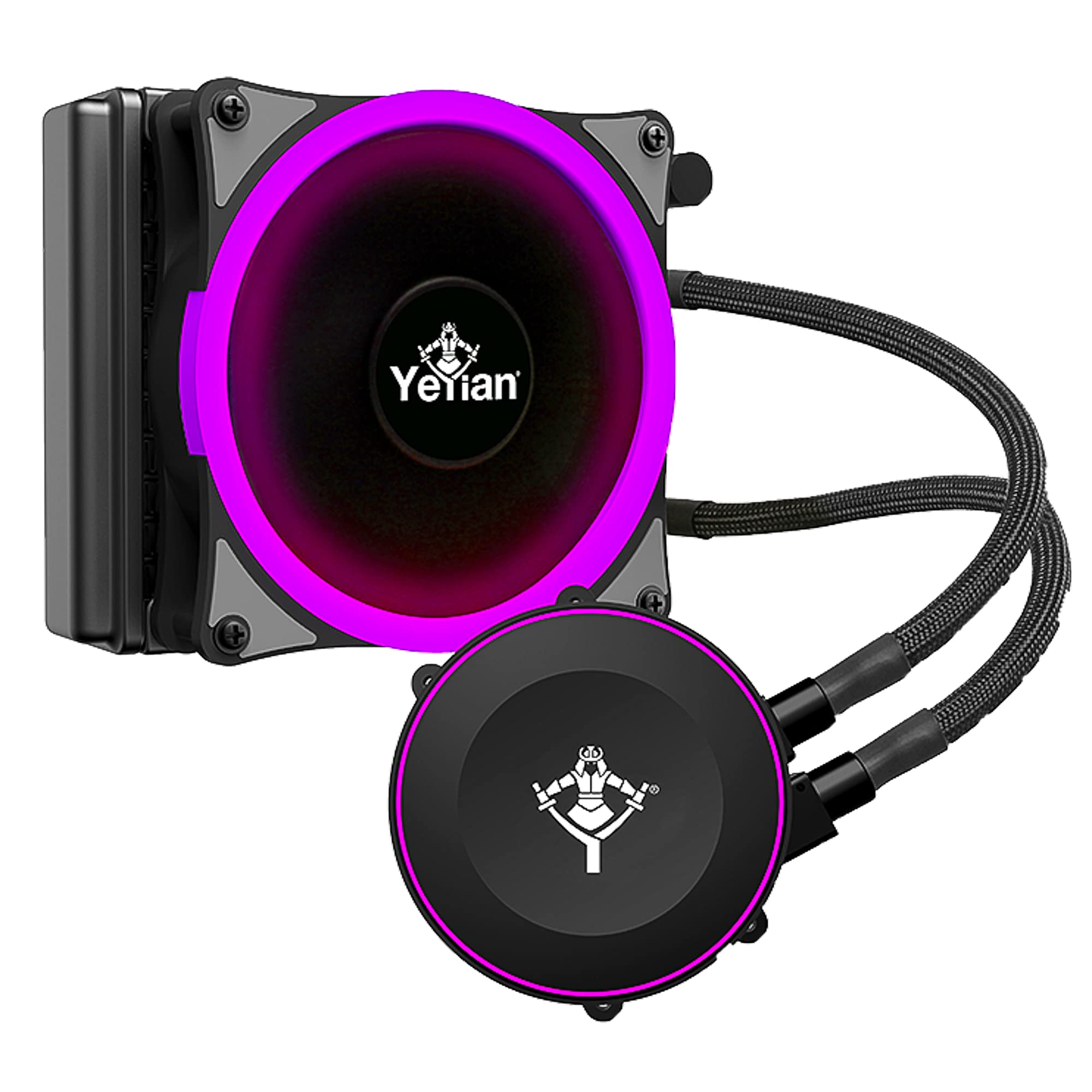 System chłodzenia cieczą do gier YEYIAN 1200 Series, do komputera stacjonarnego, 120 mm, 1 wentylator RGB (wc1200)