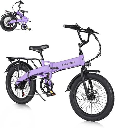 Folding Electric Bike for Adults, 20"×3.0 Fat Tire Electric Bicycle,