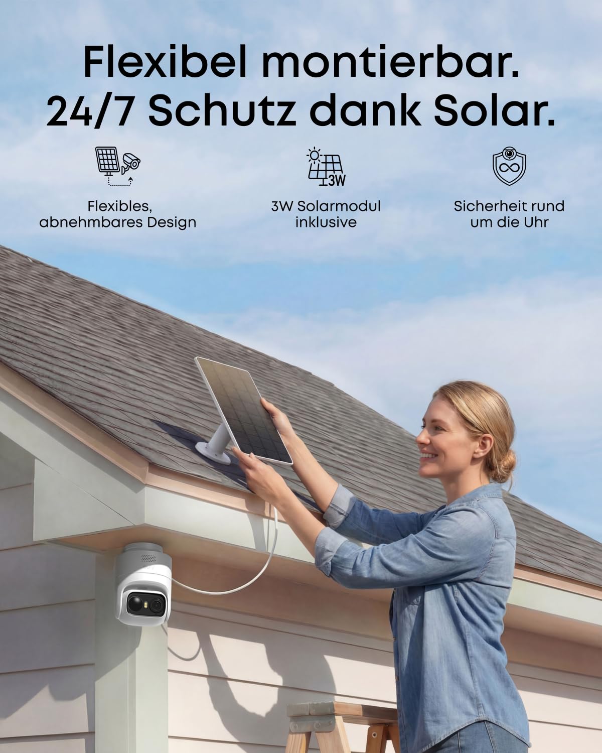 eufy Security eufyCam C37, kabellose 2K Outdoor-Überwachungskameras mit 360° KI-Tracking (Pan & Tilt), Solar, Gesichtserkennung, Farb-Nachtsicht, ohne ABO-Kosten