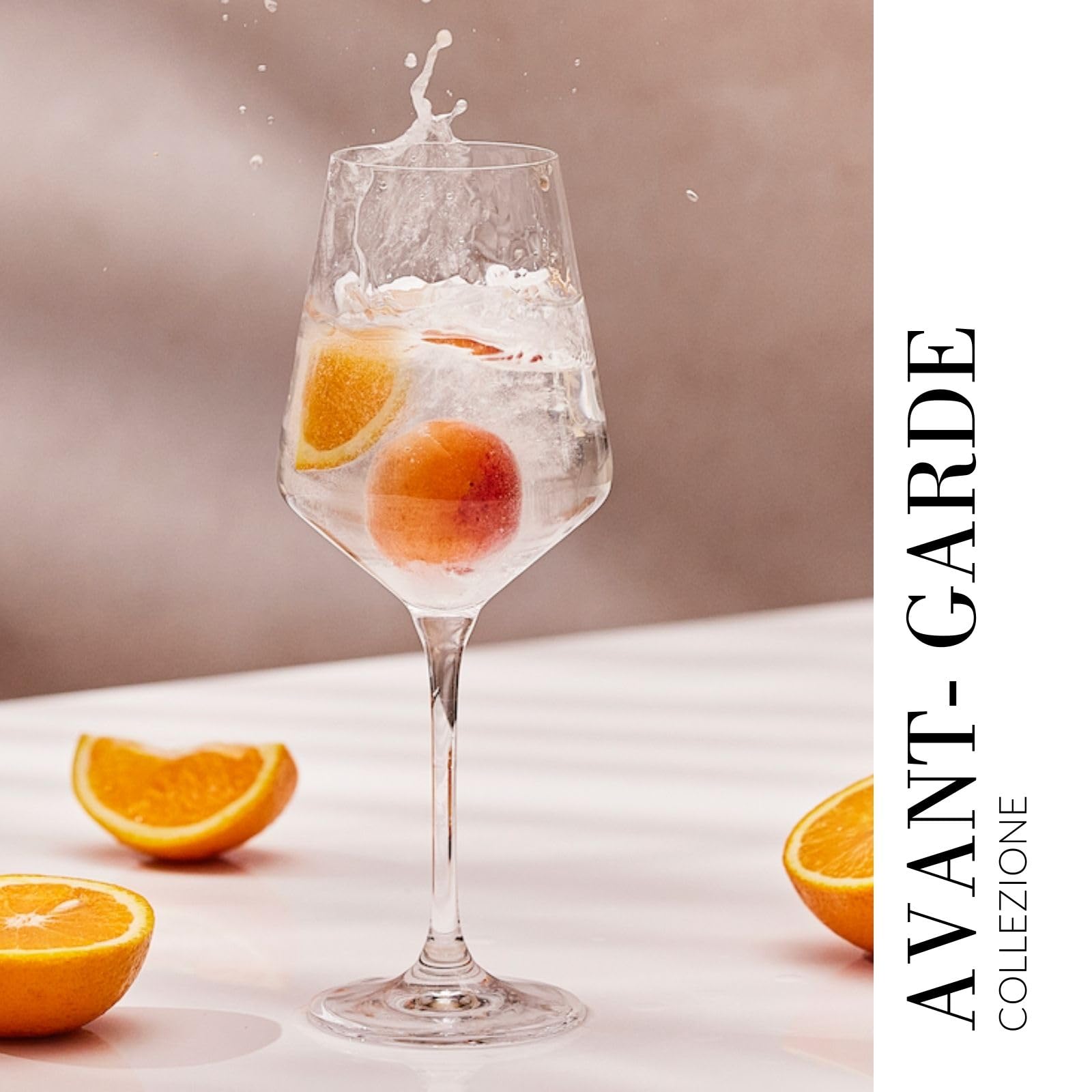 Krosno Bicchieri da vino bianco grandi | Set di 6 | 450 ML | Collezione Avant-Garde | Cristallo senza piombo | Per casa, ristoranti & feste | Lavabili in lavastoviglie