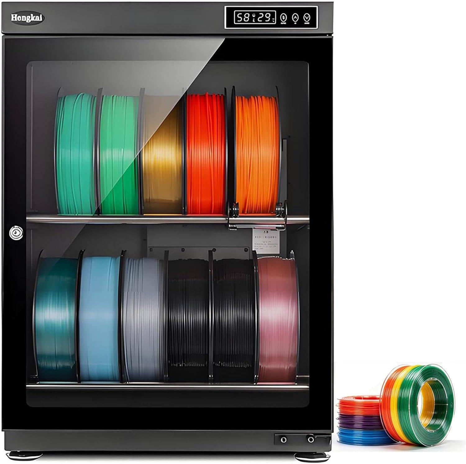 Qiang Multicolor 3D Filament Dryer,Dehumidification Storage Rack,Rh25%-60% Range 70L
