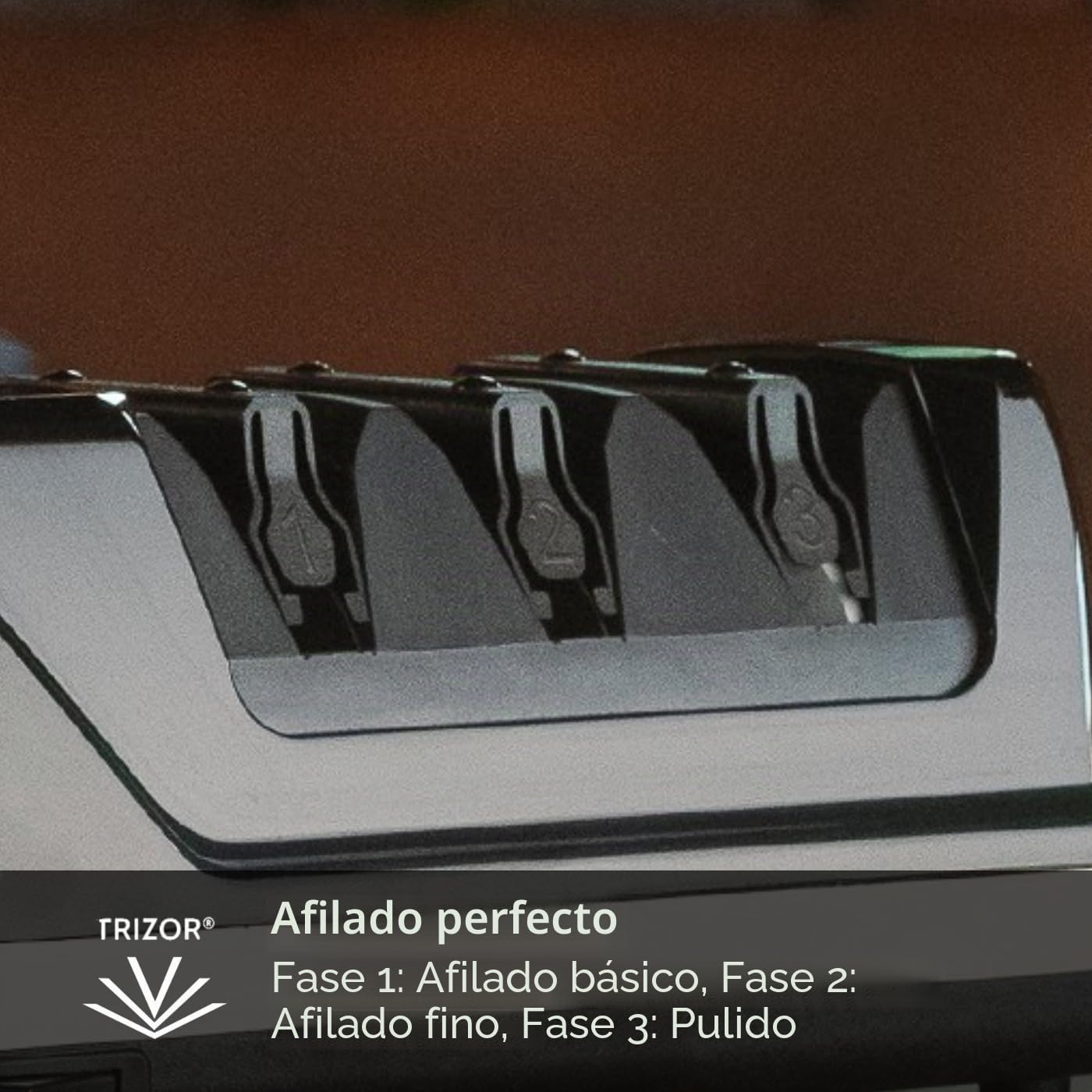 GRAEF CX125 Afilador eléctrico 3 niveles, ángulo 15°, recubrimiento de diamante, para cuchillos de cocina, caza, industriales y dentados, hojas ultra afiladas, negro