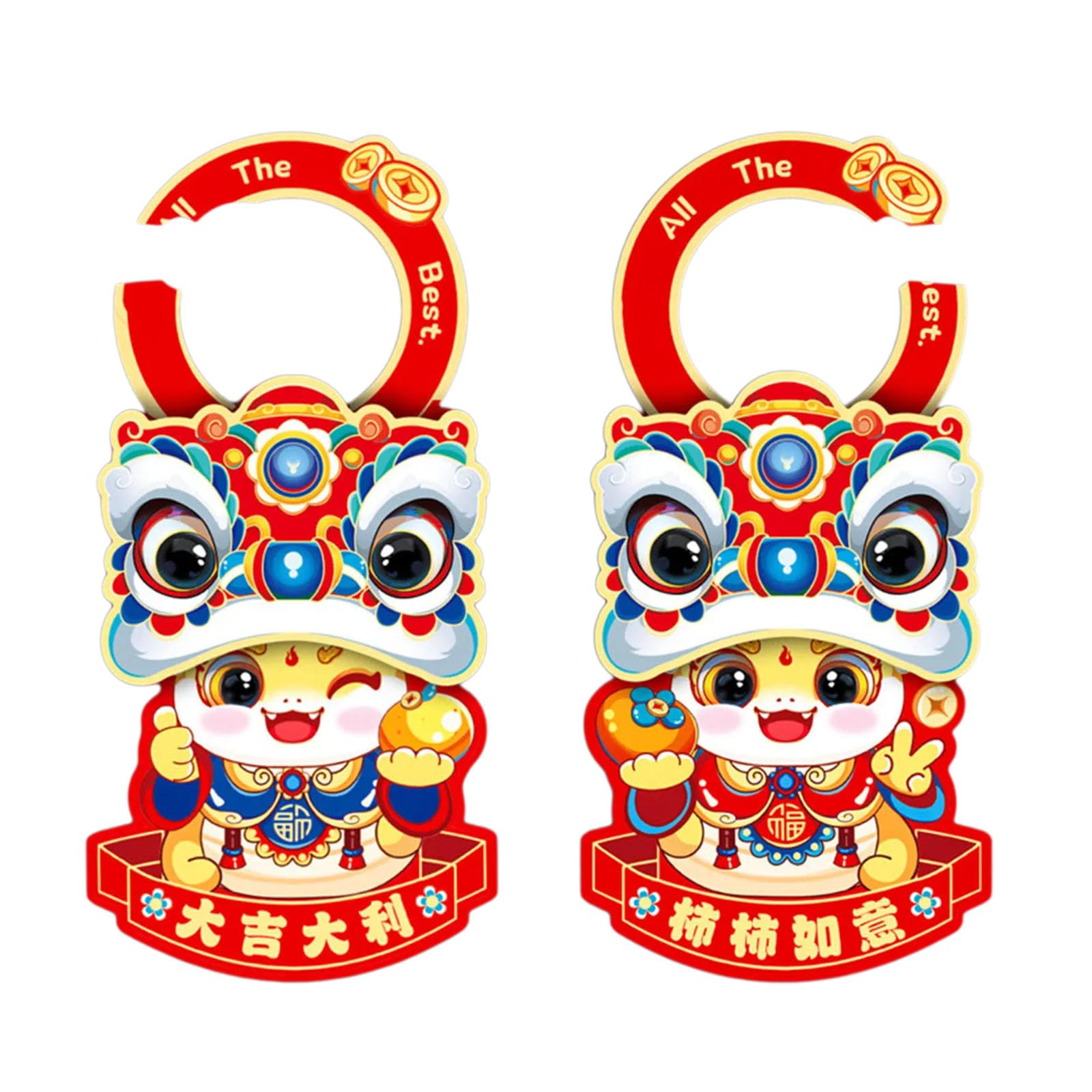 Jazuaiao 2025 New Year Door Handle Hangings Beautiful 2025 New Year Door Handle Ornament for Enhancing Holiday Atmospheres Holiday Atmospheres Enhancers