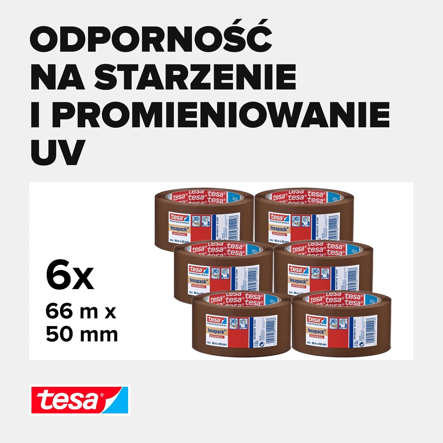 Tesa 04024-00237-02-Taśma samoprzylepna EXTRA 4024 brązowa