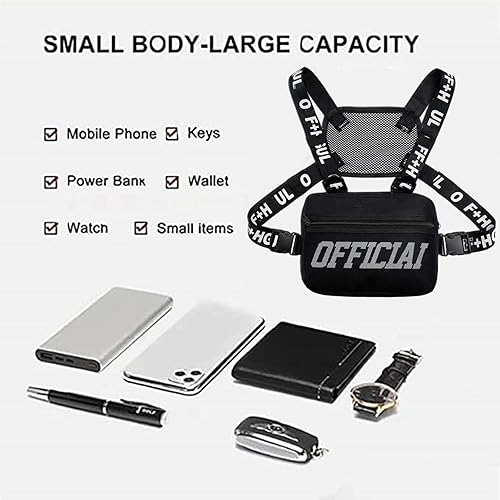 Miniatura 4 de Armiya Bolsa de pecho para hombre, mochila para correr, chaleco ligero, soporte para teléfono para entrenamiento, correr, senderismo