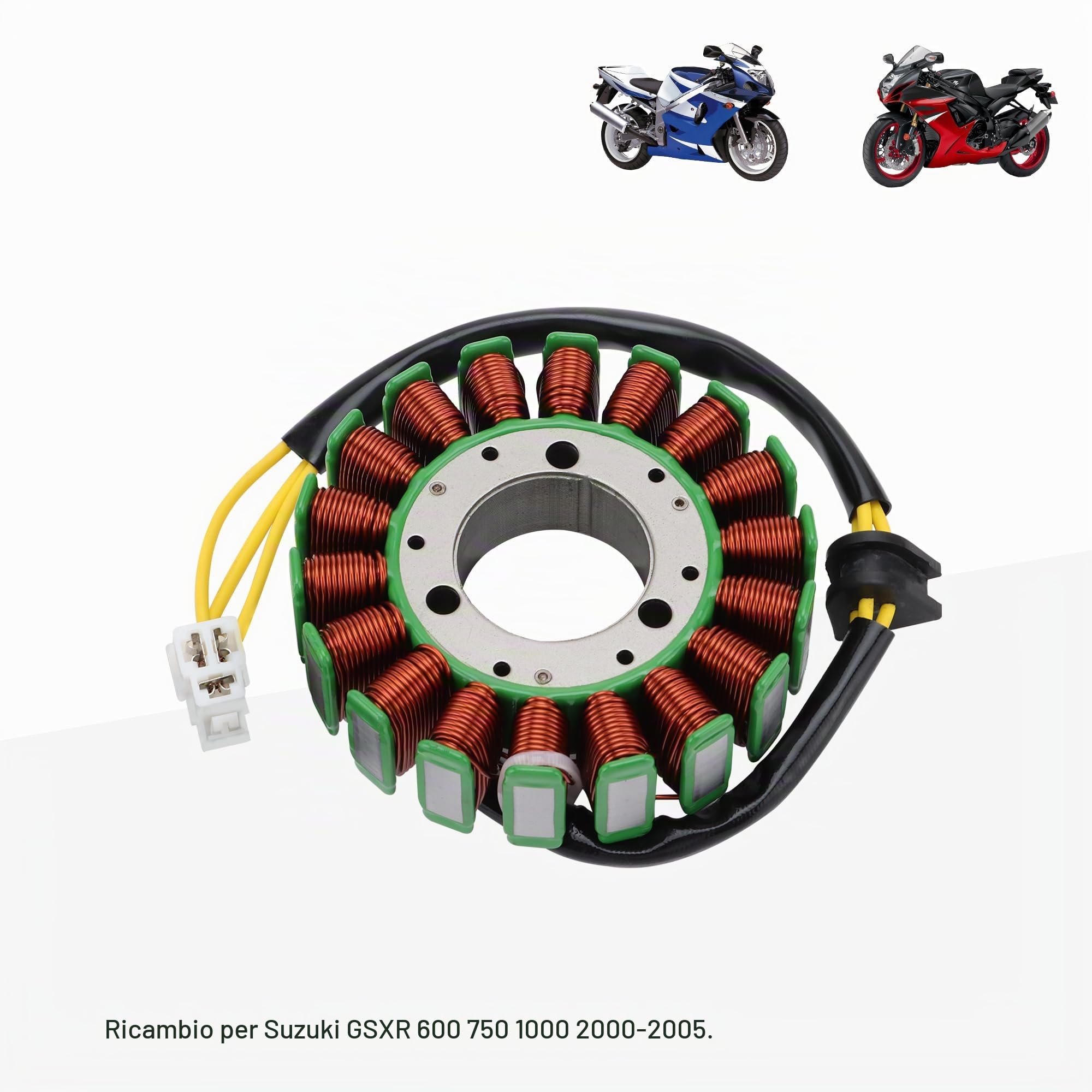 GOOFIT 18 Coil Accessori Per Il Motore Del Generatore Di Accensione Della Bobina Dello Statore Magnetico Sostituzione per Suzuki GSXR600 GSXR 600 750 1000 2000-2005