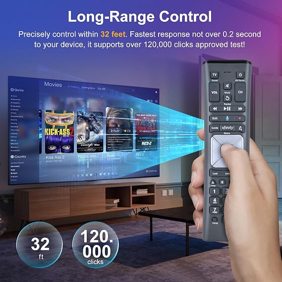 New Replacement Xfinity XR11 Voice Remote Control for XFinity Comcast Activated Cable TV Backlit Remote Control