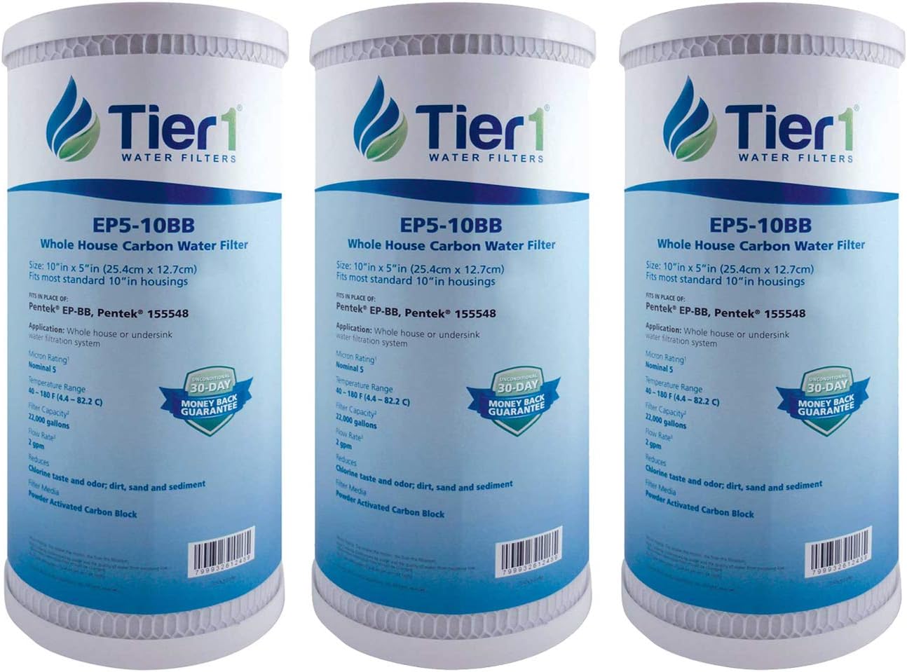 Pentair C1-20 Carbon Water Filter, 20-Inch, Whole House Dual Purpose ...