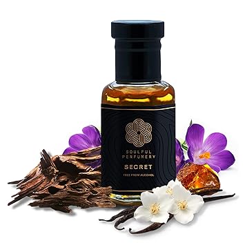 Soulful Perfumery Secret Oudh Attar Roll On Perfume, Premium Luxury Perfume, 18+ Hour Long Lasting Fragrance For Unisex Artisanal Perfume Oil (Secret, 6ml)
