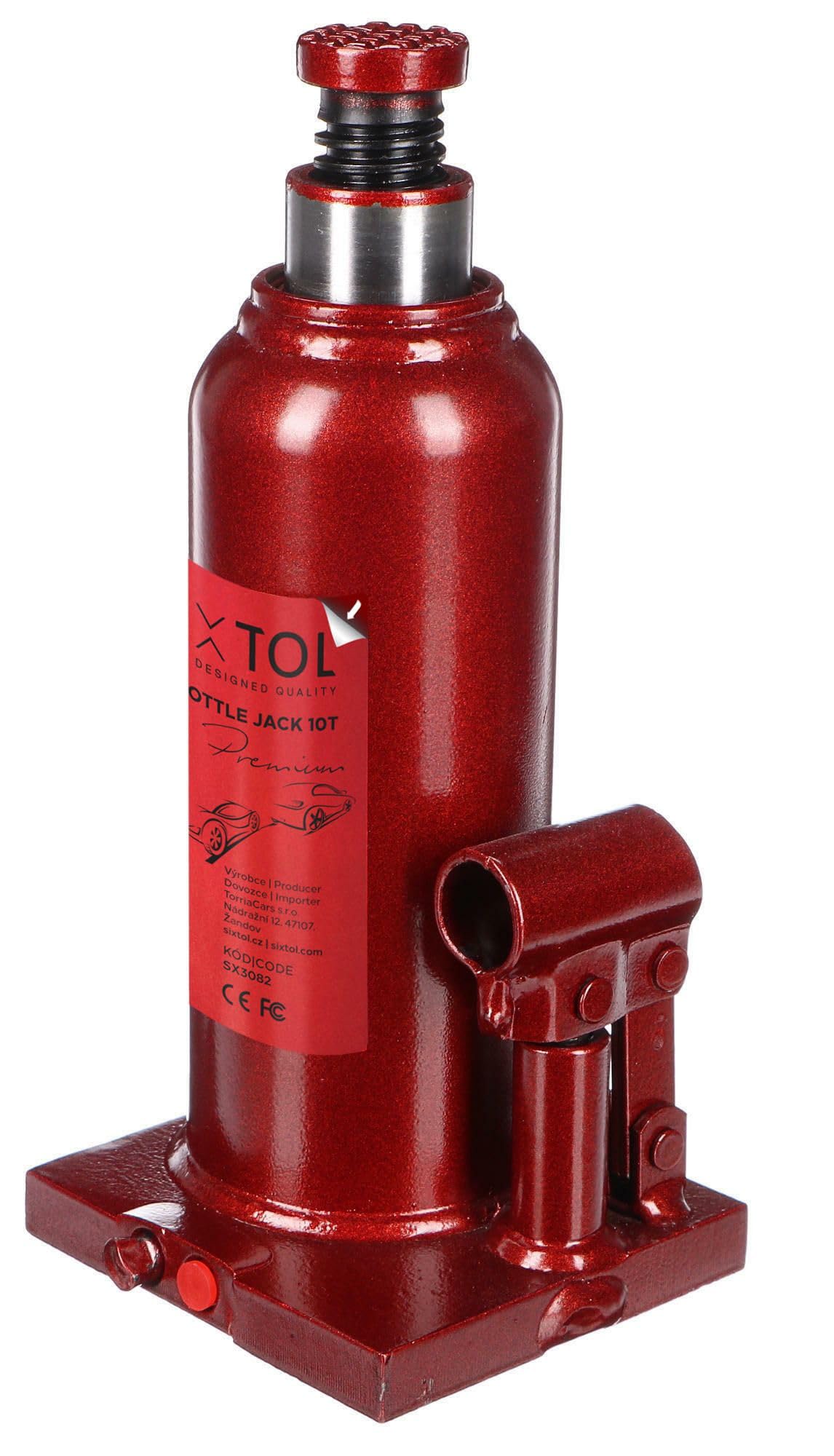 SX BOTTLE JACK PREMIUM 10T | Podnośnik hydrauliczny typu „butelka” | 10 ton | Profesjonalny | Stalowy
