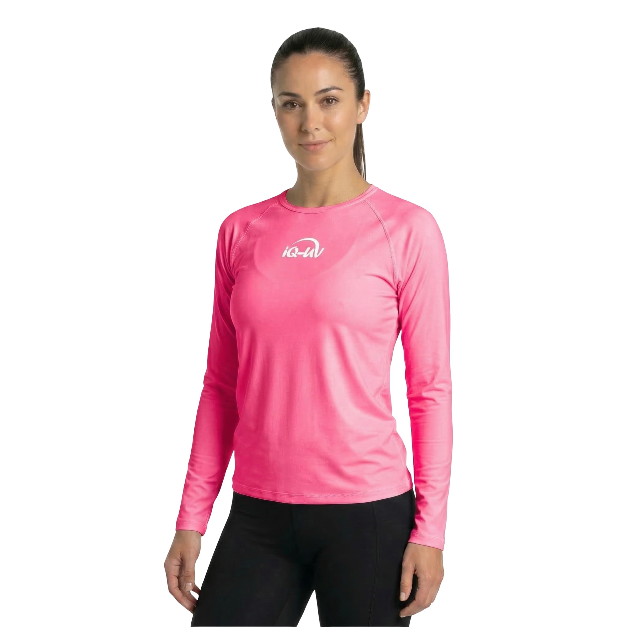 iQ-UV Sportshirt Damen Langarm – Elastisches UV Shirt für Damen für Wasser & Sport – Rash Guard mit UV-Schutz – Langarm Sportshirt für Frauen – Ideal zum Sport Machen oder Schwimmen