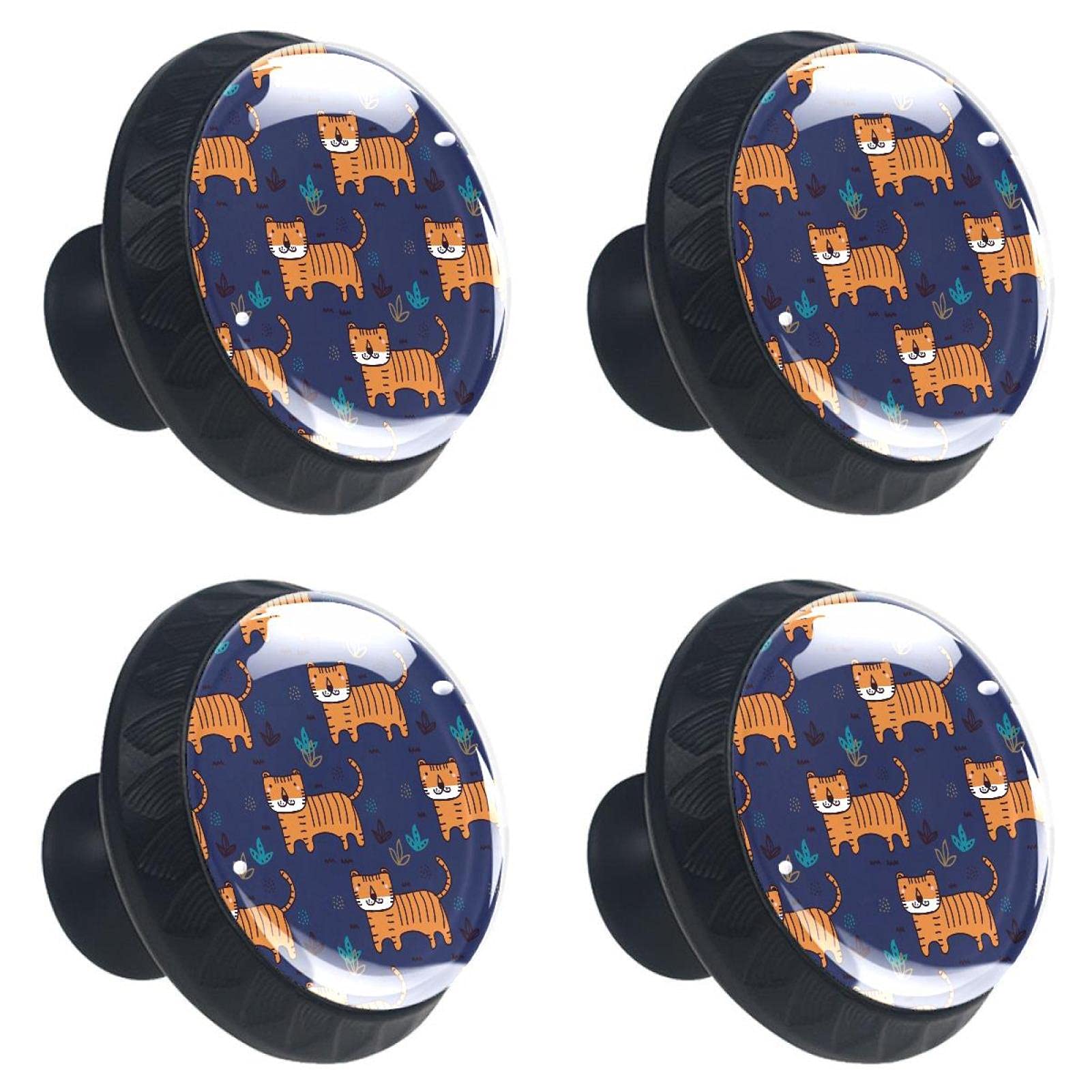 Boutons de tiroir en verre cristal bleu marine de haute qualité pour buffet