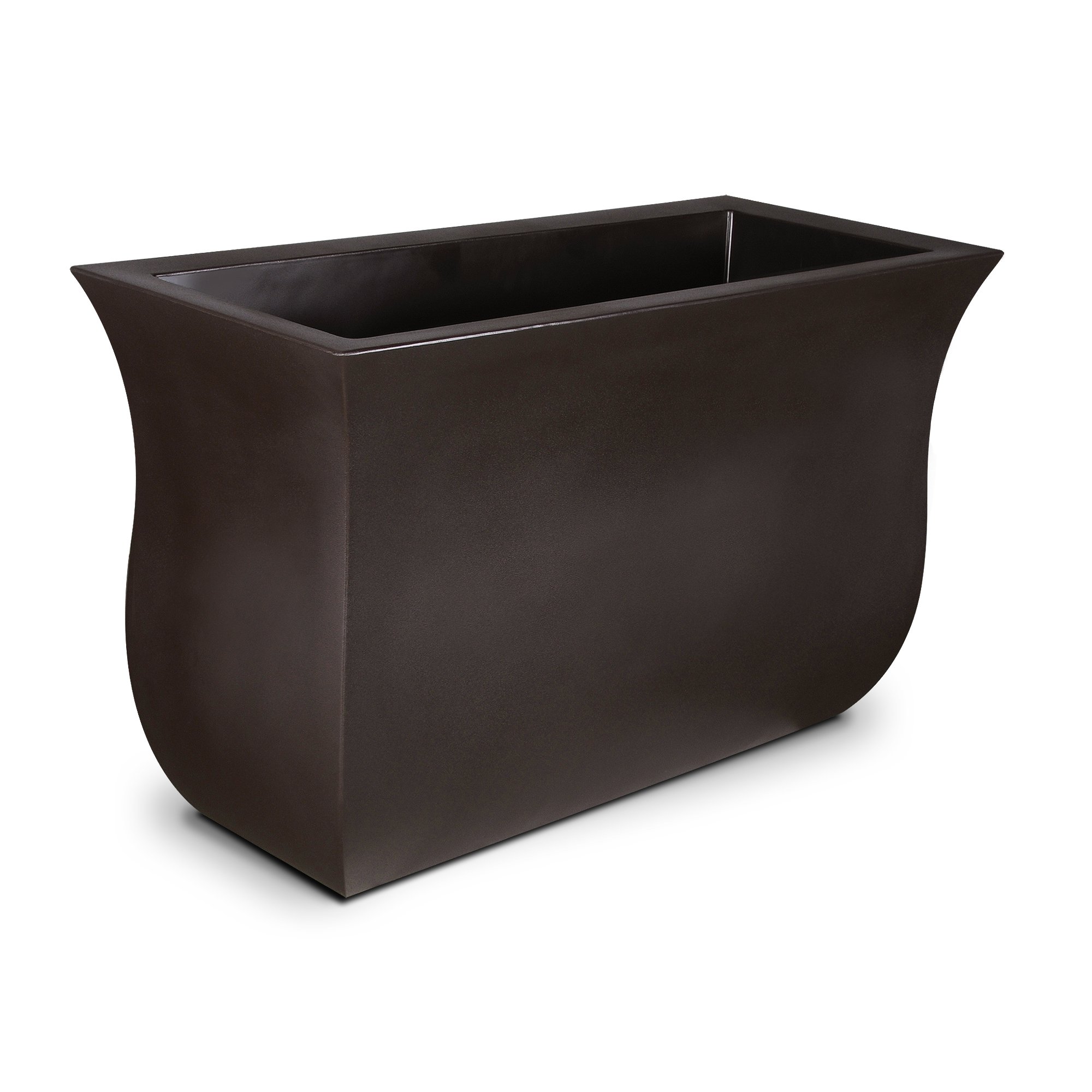 Mayne Inc. Valencia 36in x 16in Rectangle Planter - Espresso - 36in L x 16in W x 22in H - Polyethylene Planter (5875-ES)