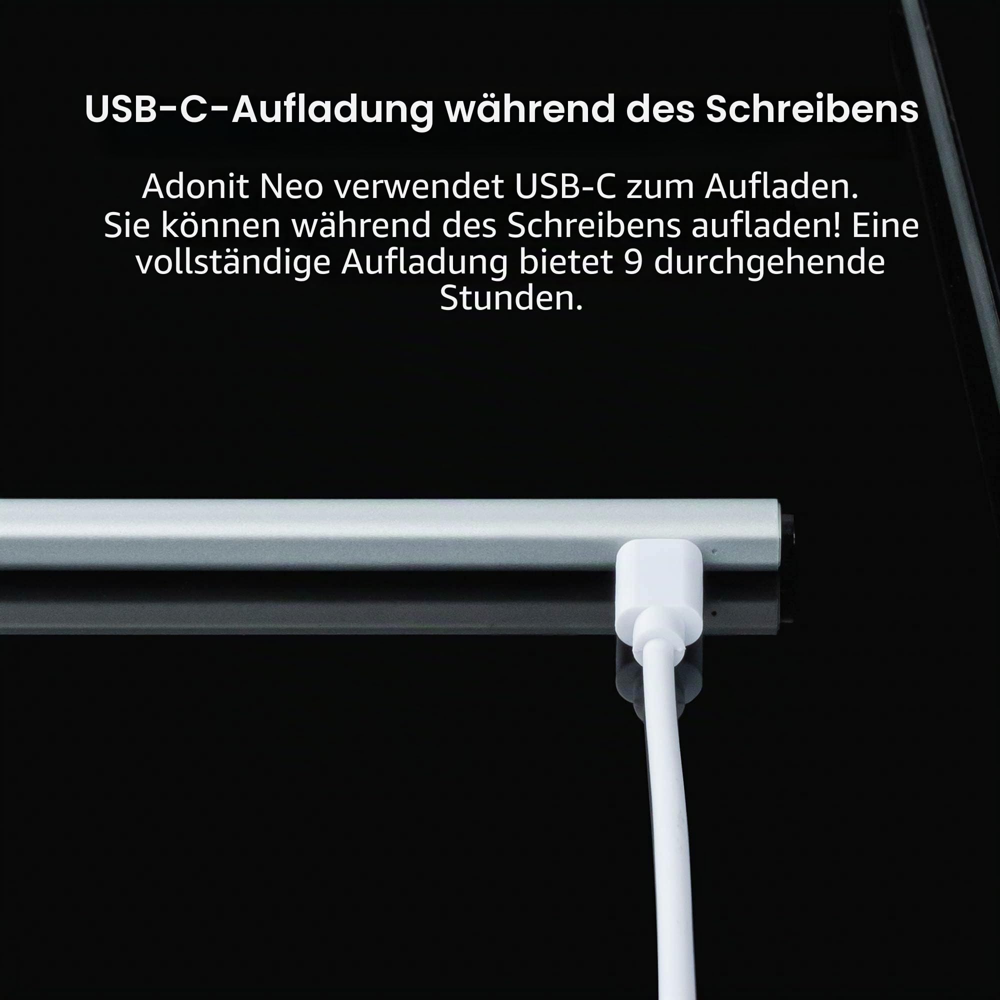 adonit Neo Stylus Apple Digitaler Stift wiederaufladbar Spacegrau