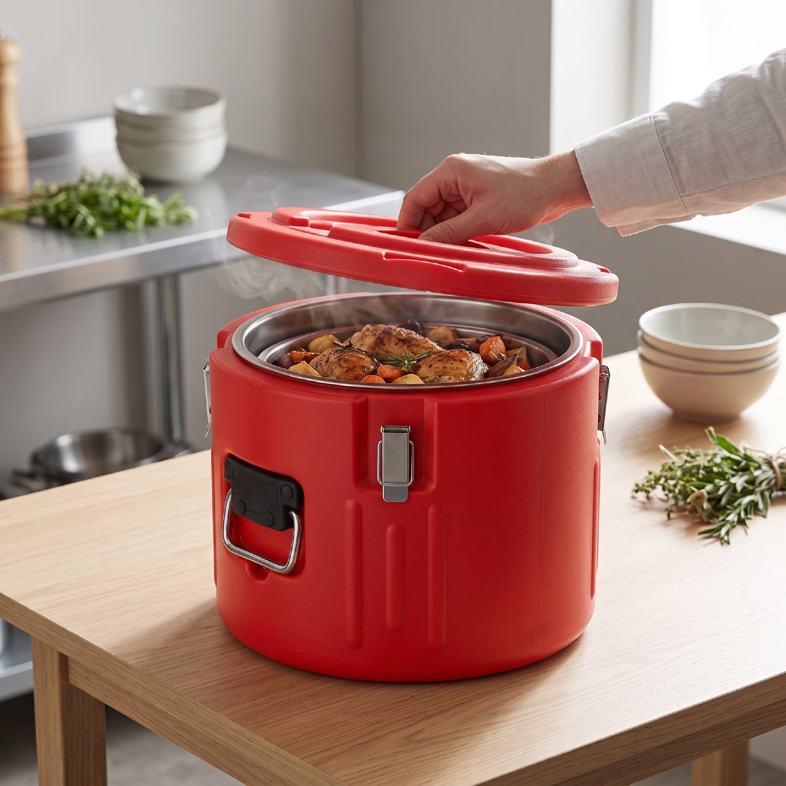 ViaGasaFamido Seau Isotherme Commercial, Conteneur Thermique 30 L for