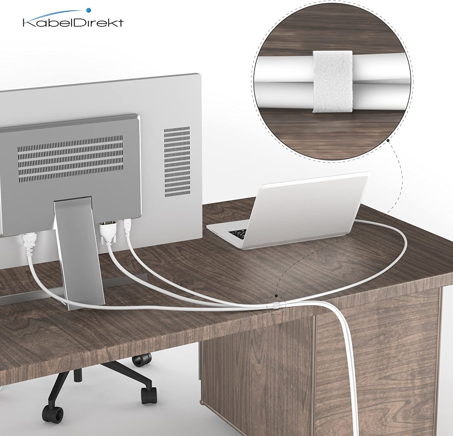 KabelDirekt – 12,5 mm x 5m Fascette Fermacavo (con micro ganci, fibre sintetiche, lunghezza regolabile individualmente, per disposizione, raggruppamento dei cavi),