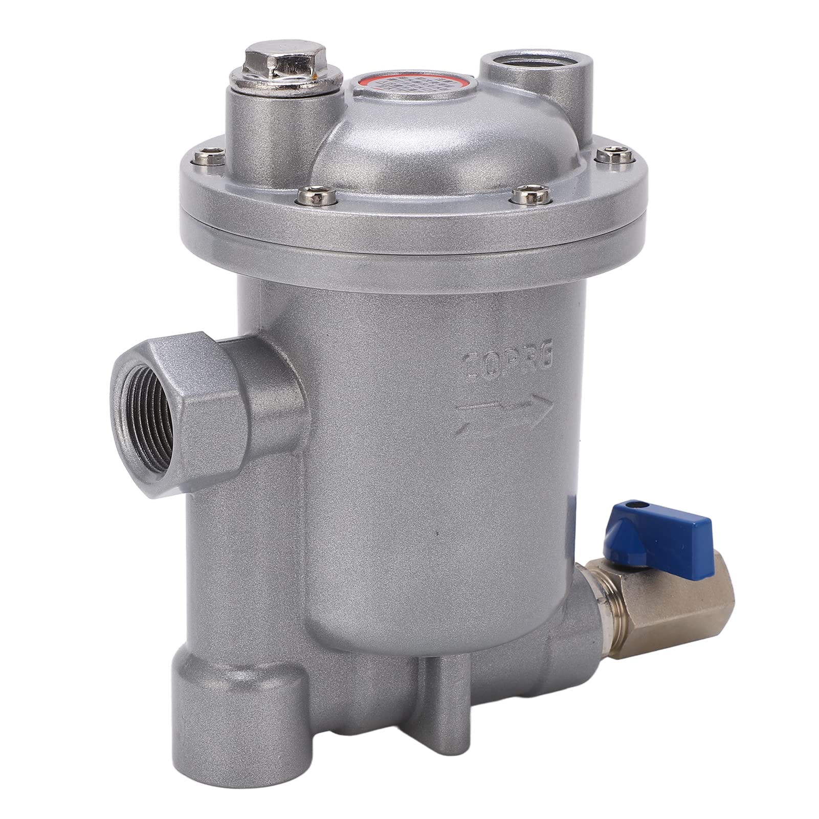Escurridor de agua para tanque de aire 80 Diseño flotante con interfaz G 1/2 pulg. y bola flotante de acero inoxidable - Válvula de drenaje automática con carcasa de aleación de (ADTV-81 G3/4")