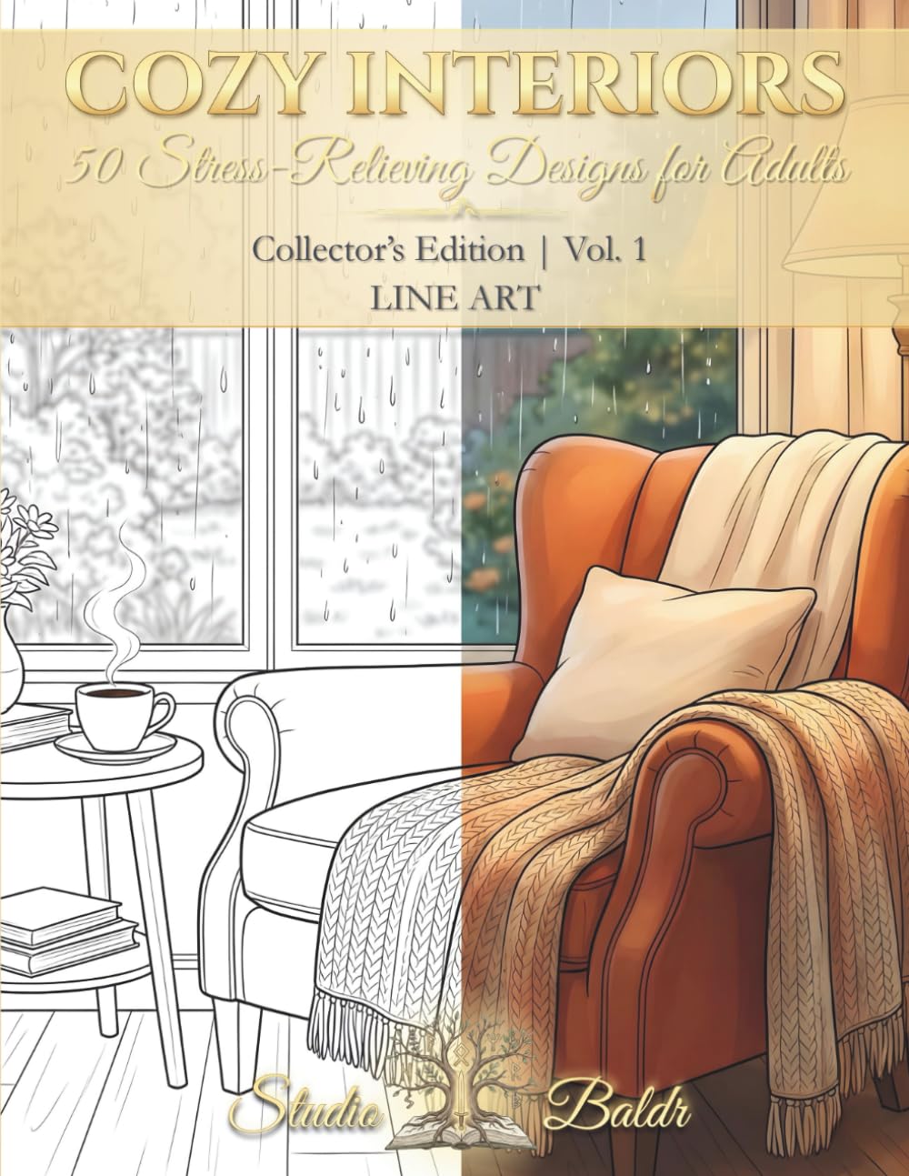 COZY INTERIORS | Collector’s Edition | Vol. 1 | LINE ART: 50 Stress-Relieving Designs for Adults