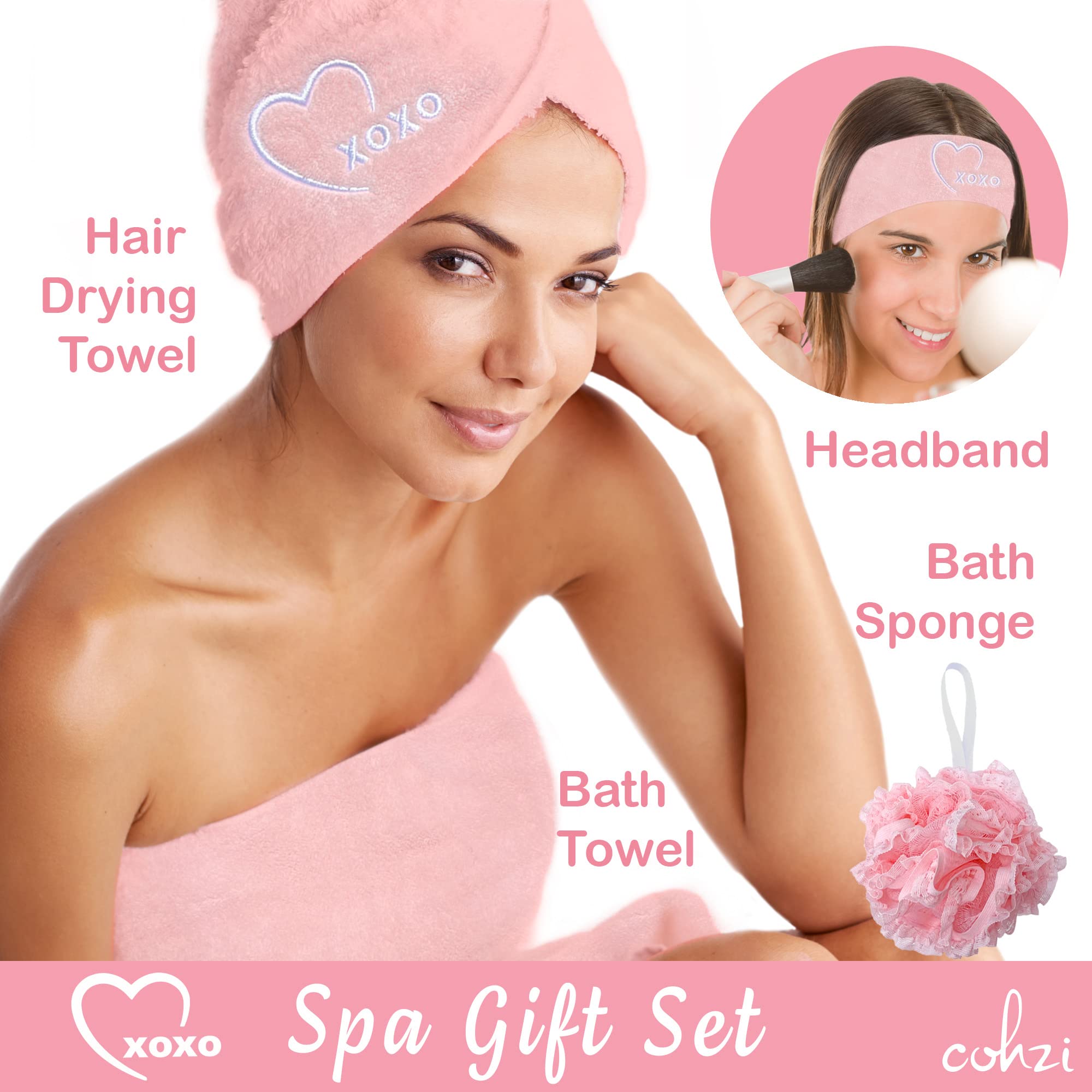 Amazon｜Cohzi 女性用ヘアタオルギフト - マイクロファイバーヘア