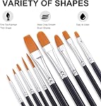 GOTIDEAL Acrylic Paint Set with 10 Brushes, 18 Colors Outdoor/Indoor (59ml, 2 oz) Art Craft Paint Non Toxic, Perfect for Hobby, Artist, Adults, Ideal for Canvas Wood Clay Ceramic Paint Supplies