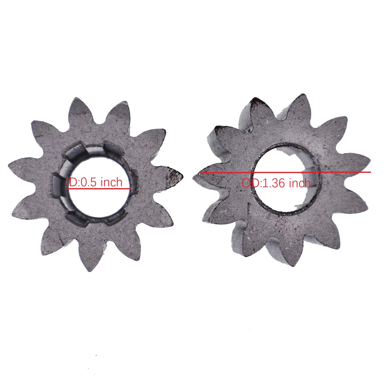 IEQFUE Pignone GX20053 per settore sterzo, 2 pezzi, compatibile con John Deere D100 110 160 170 LA140 LA145 LA150 LA155 102 105 115 125 135 145 LA165 LA175 X110 X120. Tosaerba LA120