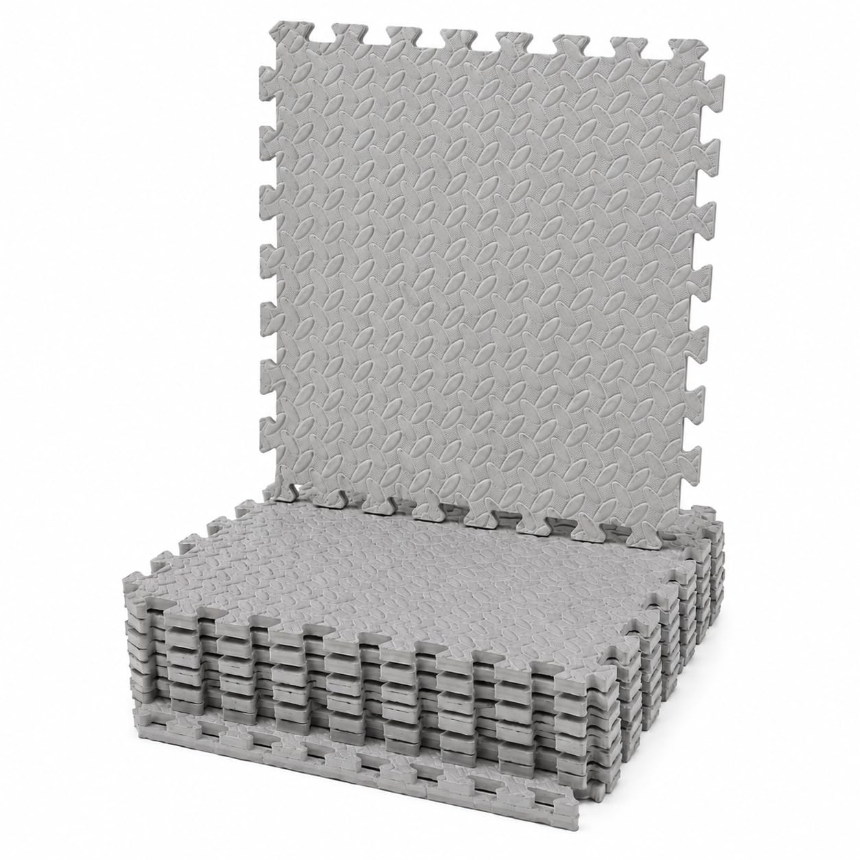 Soft Foam Exercise Floor Mats, Interlocking Puzzle EVA mat tiles For Gym, Garage, Home, Office, Workouts, Yoga, Weights and workout Studio - 60 x 60cm (4 Mats)