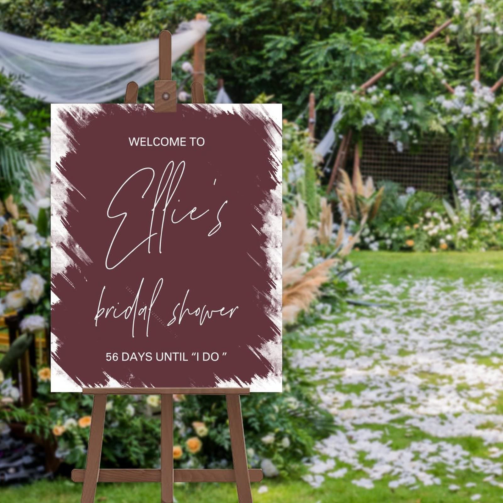 Panneau welcome to our wedding en bois pour créer un accueil chaleureux au jardin