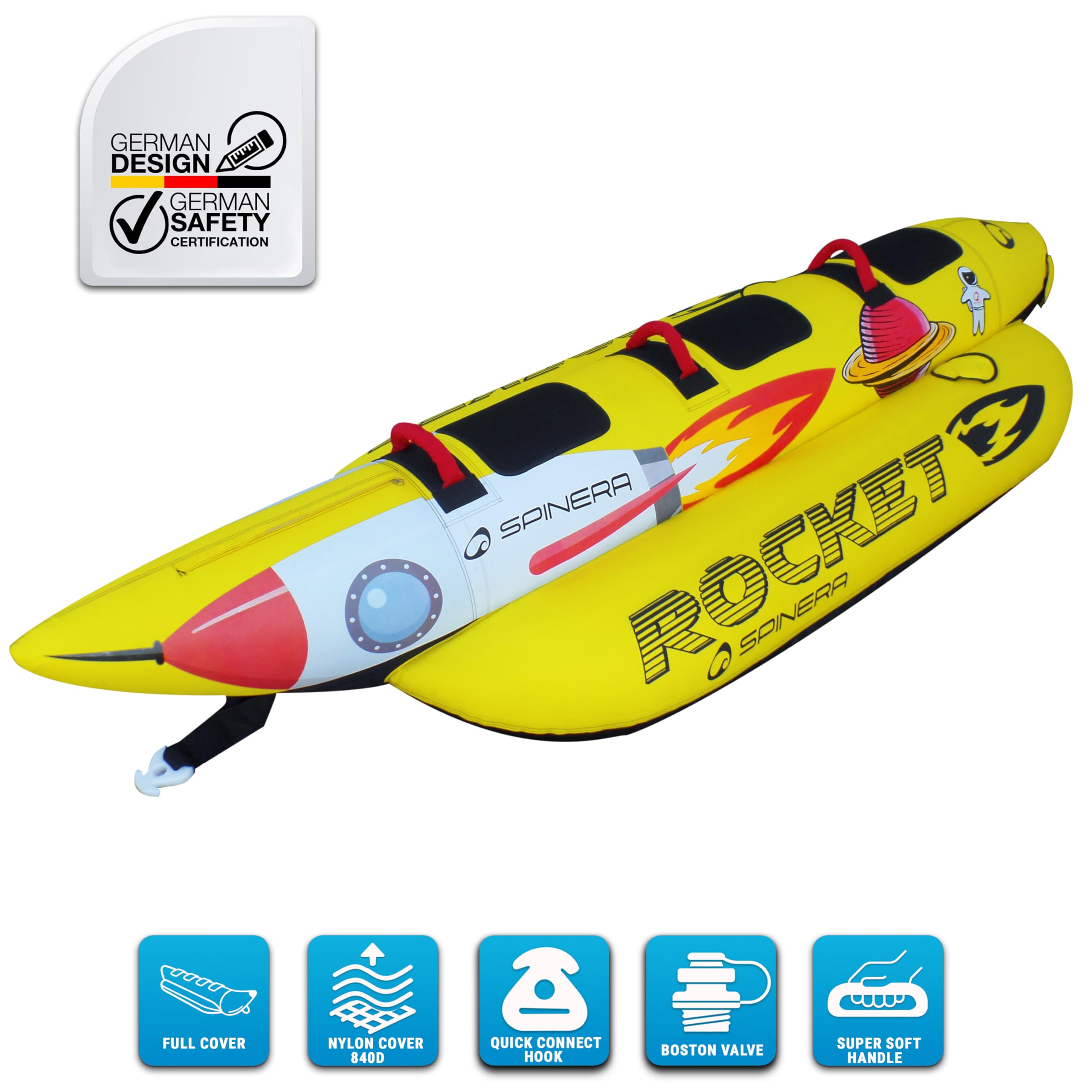 SPINERA Rocket 3 - rurka, koło wodne, opony wodne, Towable dla 3 osób
