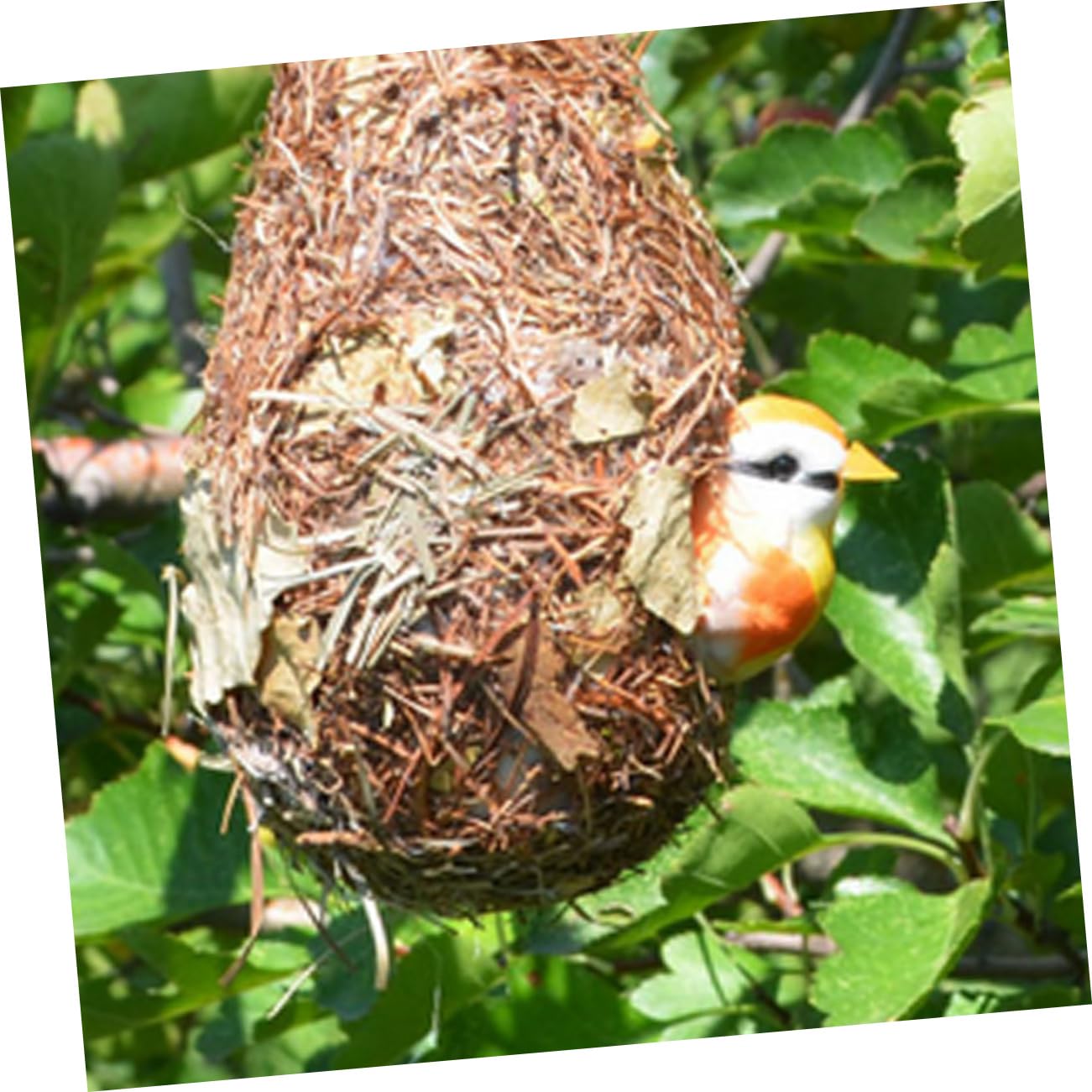 5piezas Nido De Pájaros De Tejida Casa Colgante Natural para Jardín Decoración para Aficionados Las Aves Naturaleza