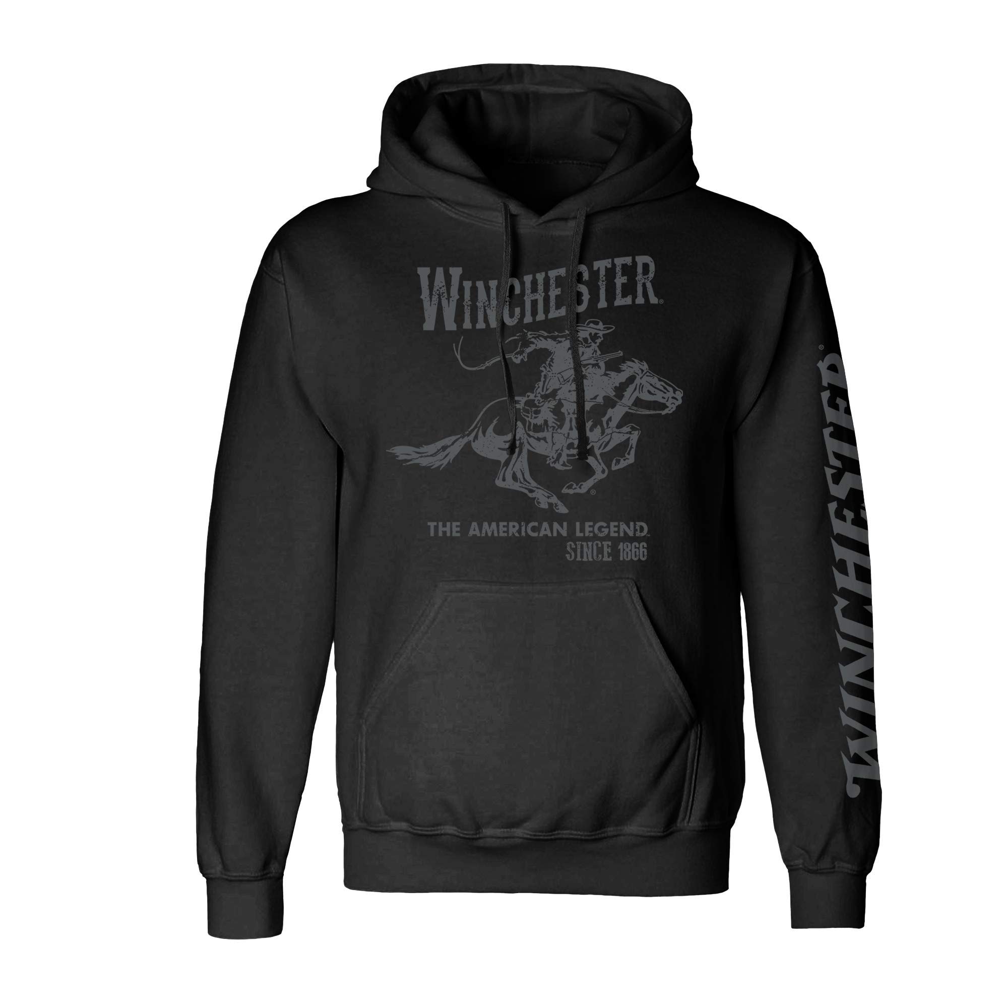 Official Winchester Mens Vintage Rider Classic Fleece Hoodie (Regular - 3XL Size)