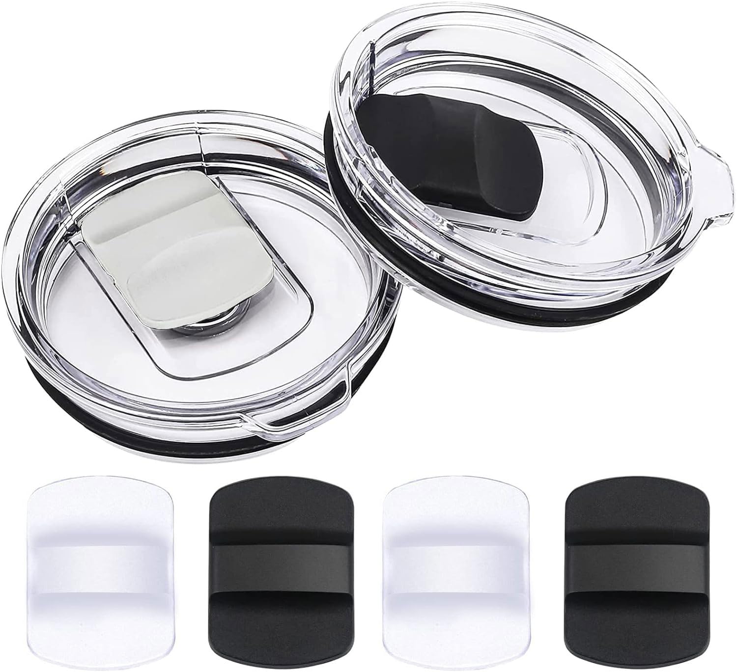 Yeti Rambler Lid With Magnetic Slider Replacement 2Pcs Covers and 4Pcs Magslider Lids for Coffee Mug Tumbler Travel Mug Compatible With Ozark Old Rtic Rambler BPA Free 20oz Amazon Home