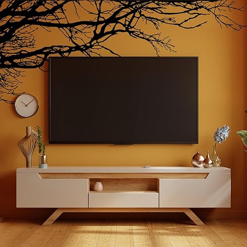 Miniatura 4 de Large Tree Wall Decal, 6 Sheets Peel and Stick Mural Wallpaper, Tree Style, Black, PVC, Waterproof, Indoor Use, for Home Bedroom Living Room Decor