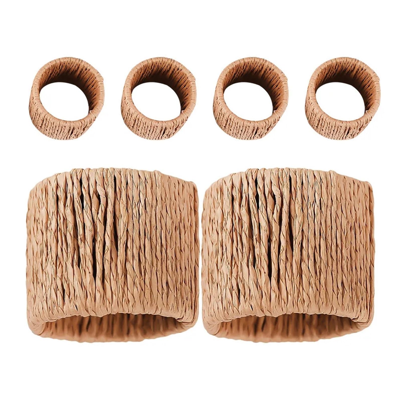 Napkin Rings 10pcs Napkin Ring Set Retro Kitchen Decorative Woven Rings Holder Valentine Wedding Party Home Serviette Table for Dining Table Decor