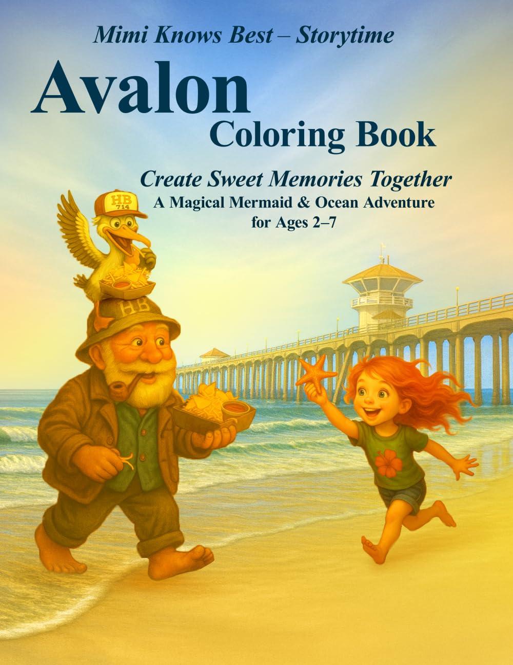 Avalon Surf City Coloring Adventure: 30 ocean-themed pages to color for kids and families