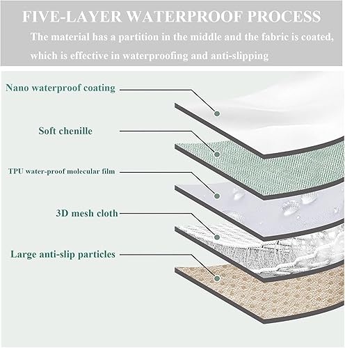 Miniatura 6 de Fundas de sofá antideslizantes resistentes al agua, funda de sofá lavable, funda de sofá antiarañazos para perros y mascotas, protector de muebles