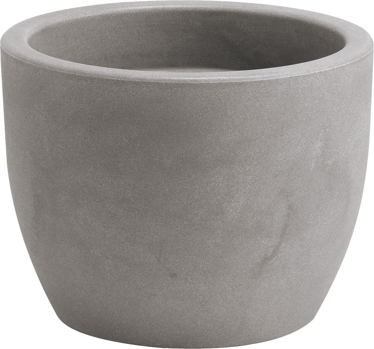 Nicoli - Jarrón Hera Matt de resina giratoria, para interior y exterior, diámetro 30 - 40 - 50 - 60 cm (40 cm de diámetro, ceniza)