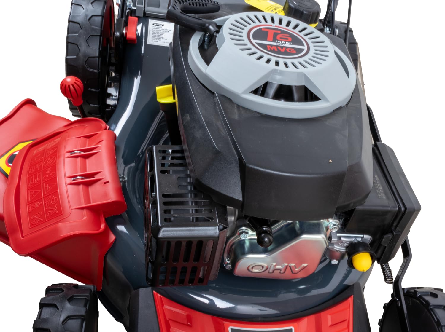 Ama Rasaerba a Trazione NRT 465 con Motore a Scoppio 146 cc – Funzioni 4 in 1, Ampiezza Taglio 46 cm, Ideale per Giardini fino a 1200 m²