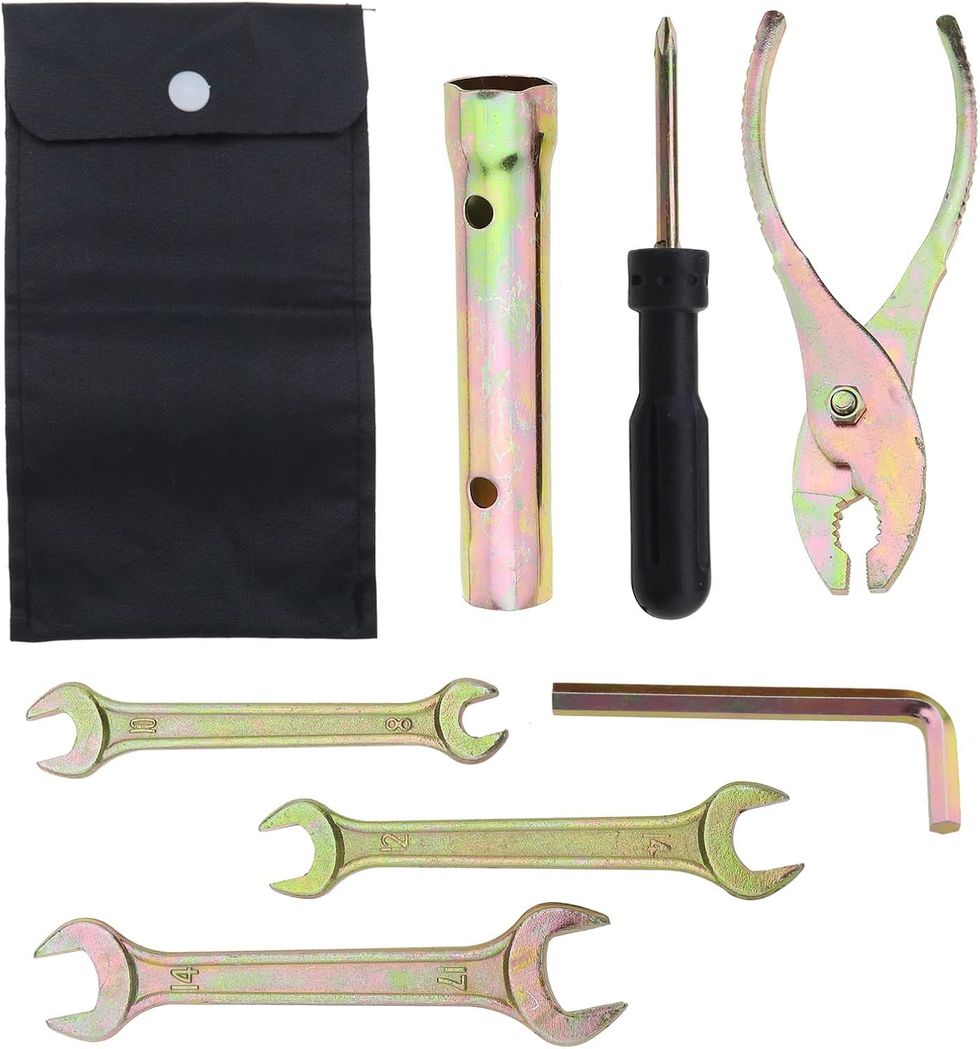 SING F LTD 7PCS Motorcycle Maintenance Tools Kit Portable Screwdriver Wrench 810mm 1214mm 14