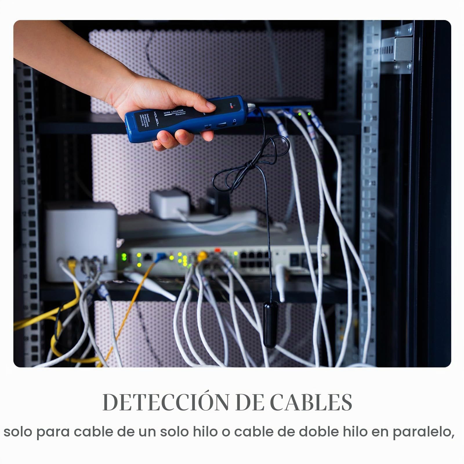 Probador de cables subterráneo F02 Pro con batería recargable de 1100 mAh para localizar cables y cables de control, cables de valla de mascotas