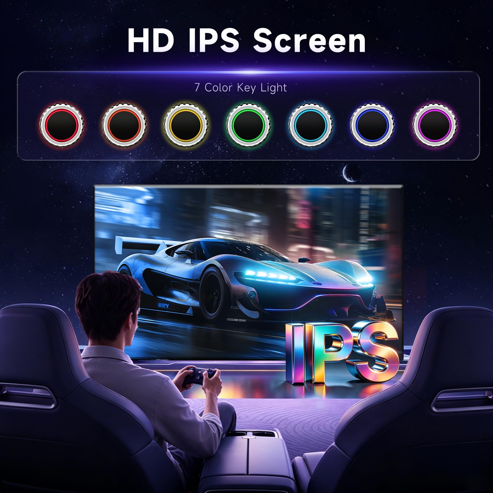 Hodozzy Radio samochodowe 1 DIN z ekranem, bezprzewodowe odtwarzanie kart Android Auto i AirPlay, 5-calowy ekran dotykowy, AM/FM/RDS radio z Bluetooth, odtwarzacz MP5 1 DIN z EQ, Type-C/USB/AUX/SWC