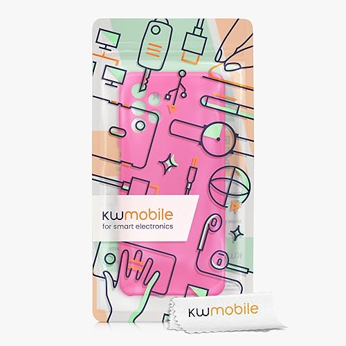Miniatura 7 de kwmobile Funda compatible con Samsung Galaxy A32 5G - Funda de silicona TPU con acabado suave - Rosa neón