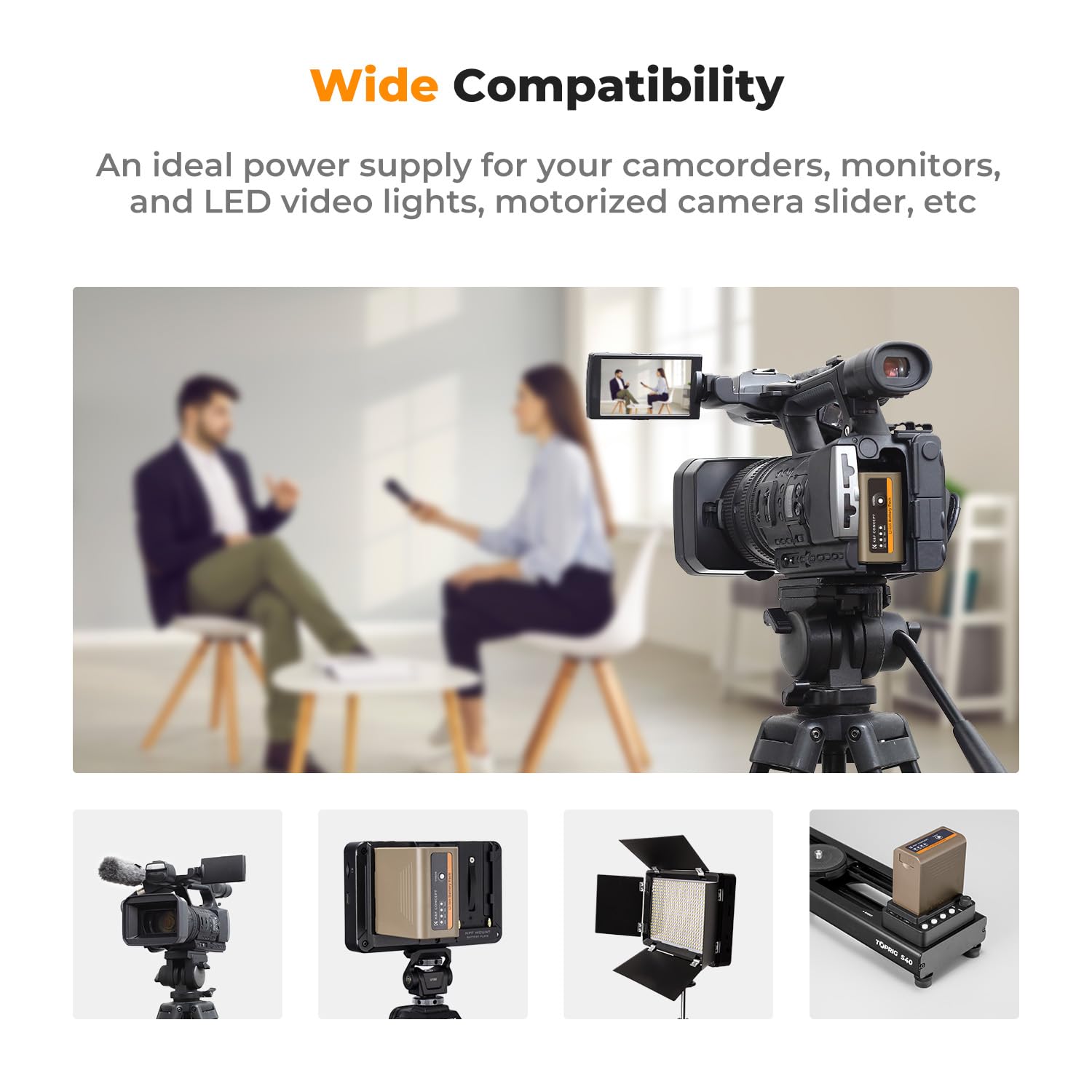 Batterie E Caricabatterie K&F Per Sony NP-F970 - 2 Pezzi 6600mAh Per Luci E Monitor - Foto 5