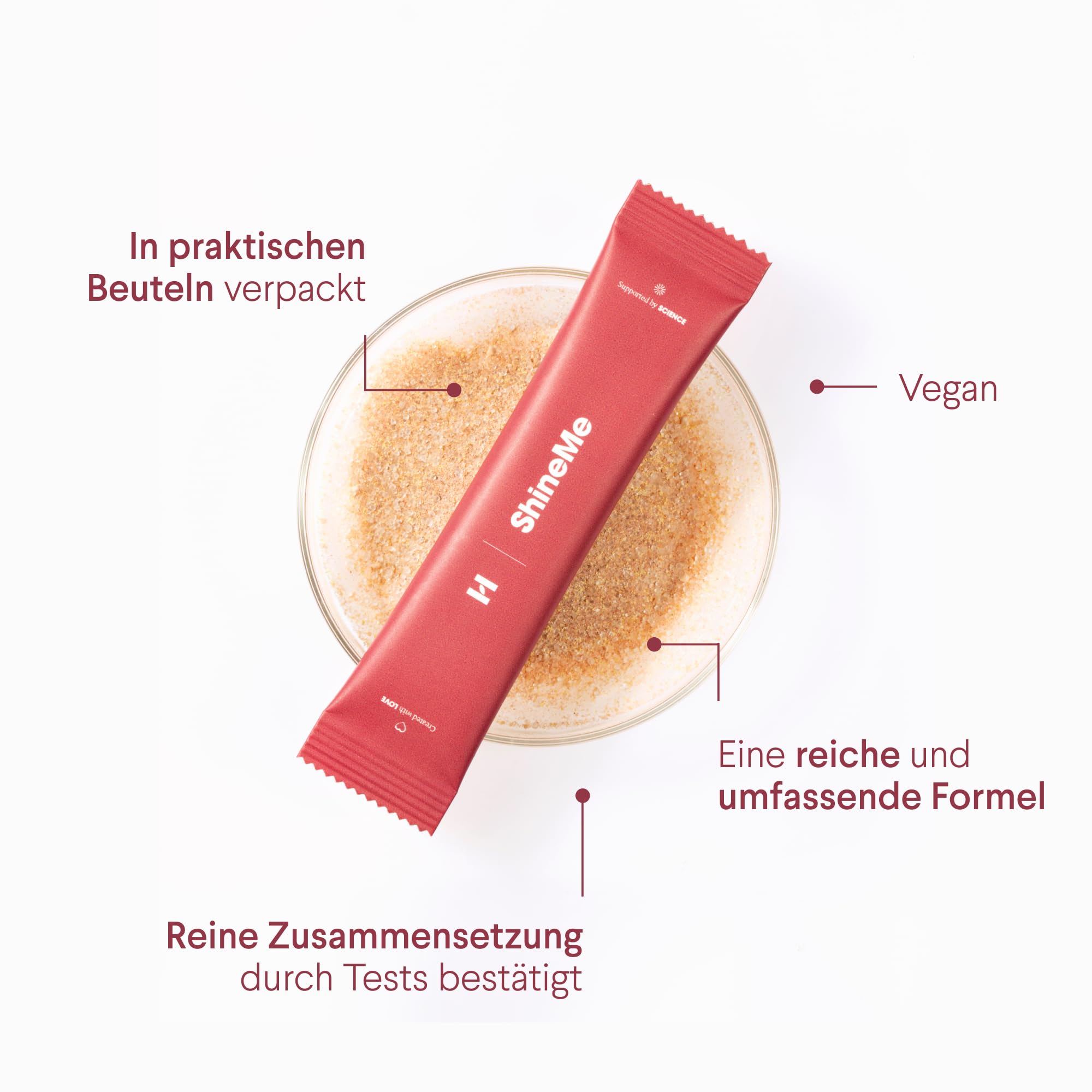 Haar Vitamine mit Keratin & MSM - Zink & Aminosäuren - 30 Sachets | Für gesunde Haare von innen • 10 Pflanzenextrakte • Mit Aminosäuren & Silizium • 30 Sachets