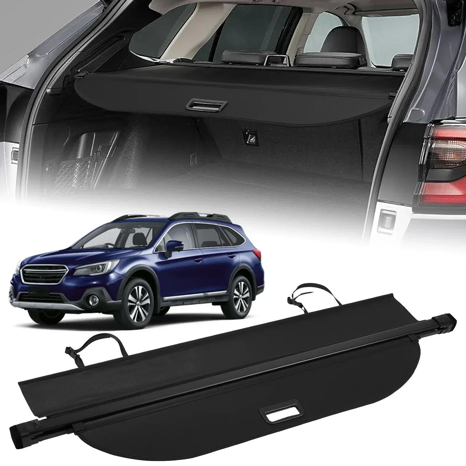 Kofferraumabdeckung für Subaru Outback 2010-2024 Hinten Stamm Lagerung Rack Gepäck Fracht Abdeckung Privatsphäre Sicherheit Schild Versenkbare Vorhang Autozubehör