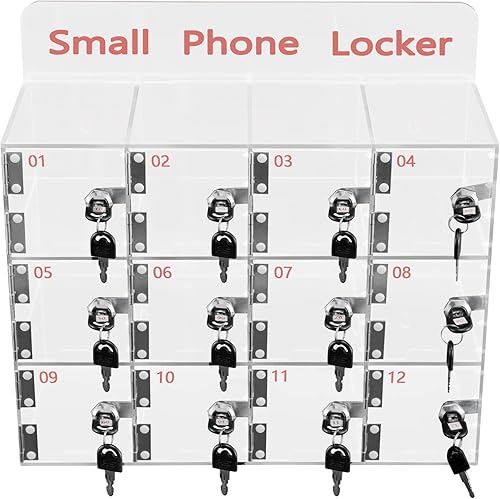 Miniatura 5 de Armario de almacenamiento para teléfono celular, armario transparente montado en la pared, gabinete de almacenamiento para teléfono celular, soporte