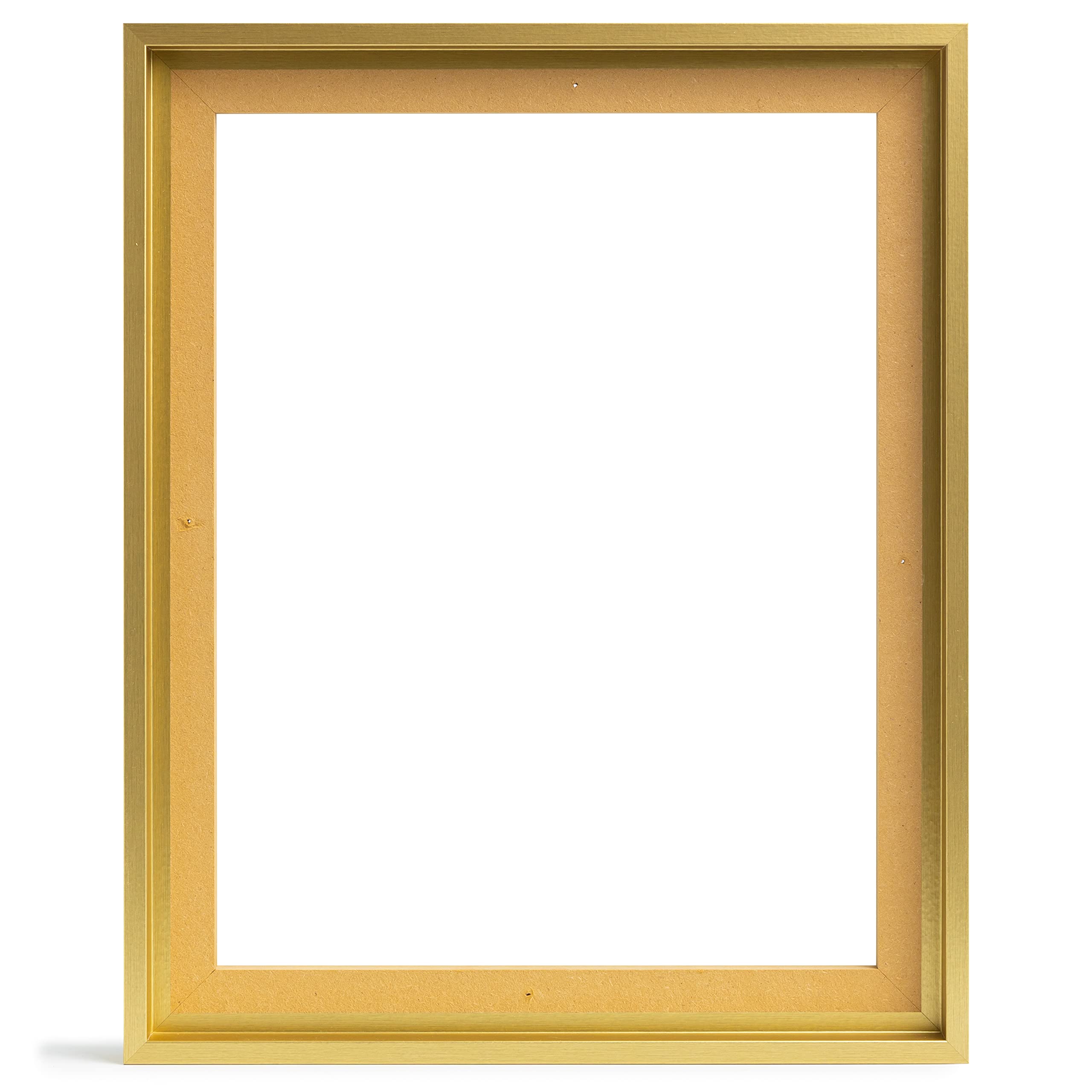 Stallmann Design Baklijst, voor spieraam, MDF-hout, voor canvas, met diepte-effect, met montageaccessoires, lijst zonder glas of achterwand, 50 x 50 cm, staaloptiek