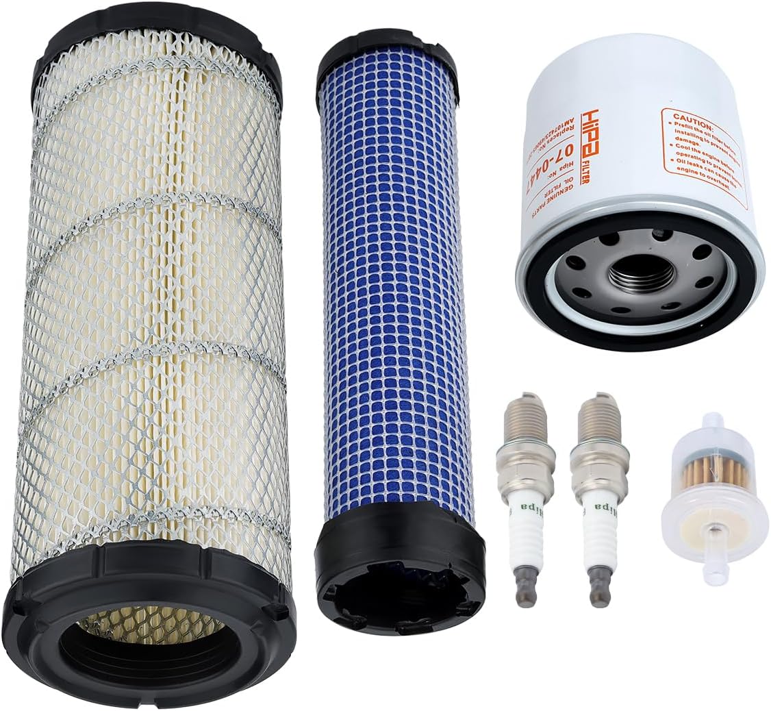 Hipa 11013-7044 11013-7045 Air Filter Tune Up Kit for Kawasaki 11013-7019 11013-7020 FX730V FX850V FH721V FX691V FX801V FH641V FX1000V FH680V FH601V FX751V FD731V FX651V 49065-2071 Oil Filter