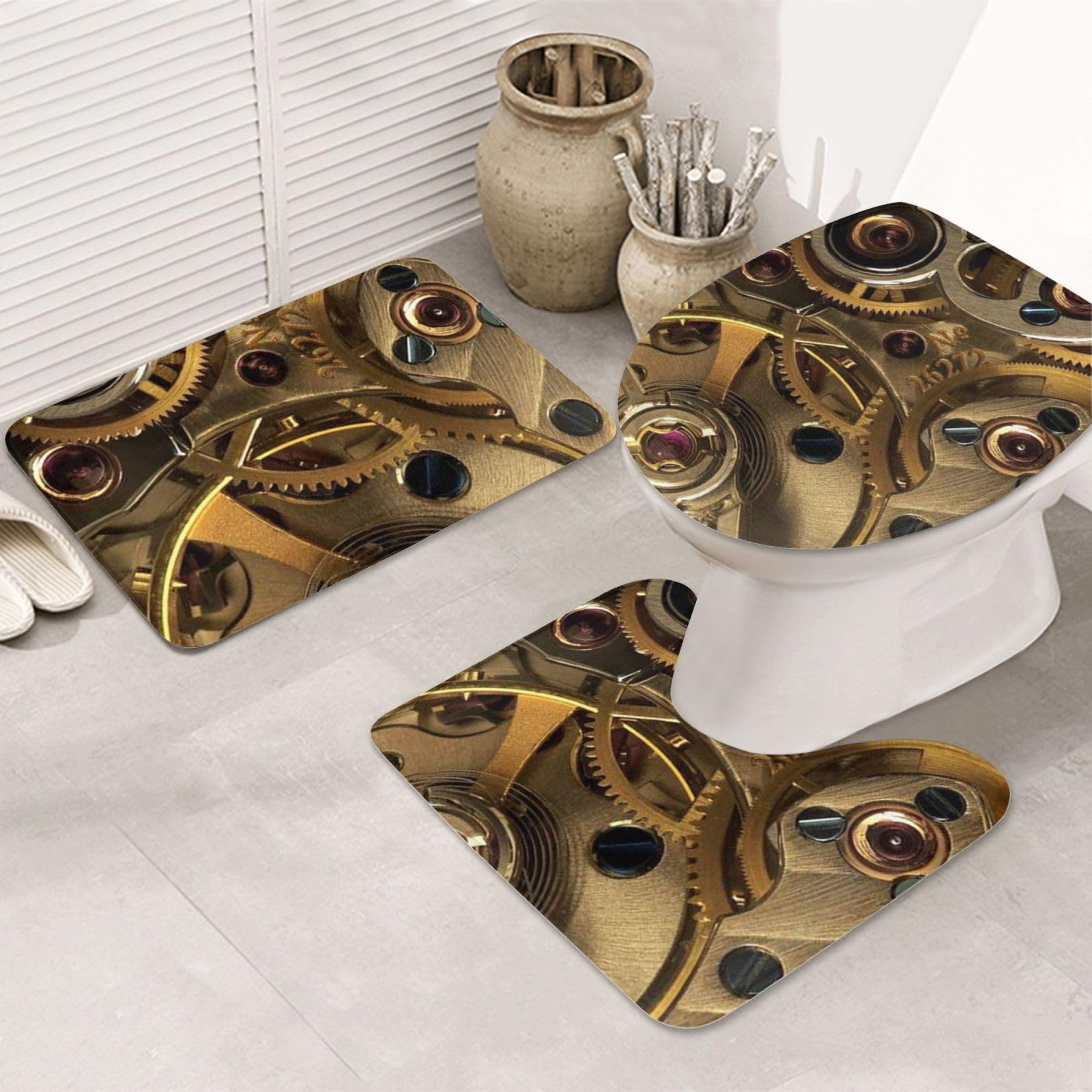 Tapis de bain antidérapants absorbants VACSAX contre l'humidité des toilettes