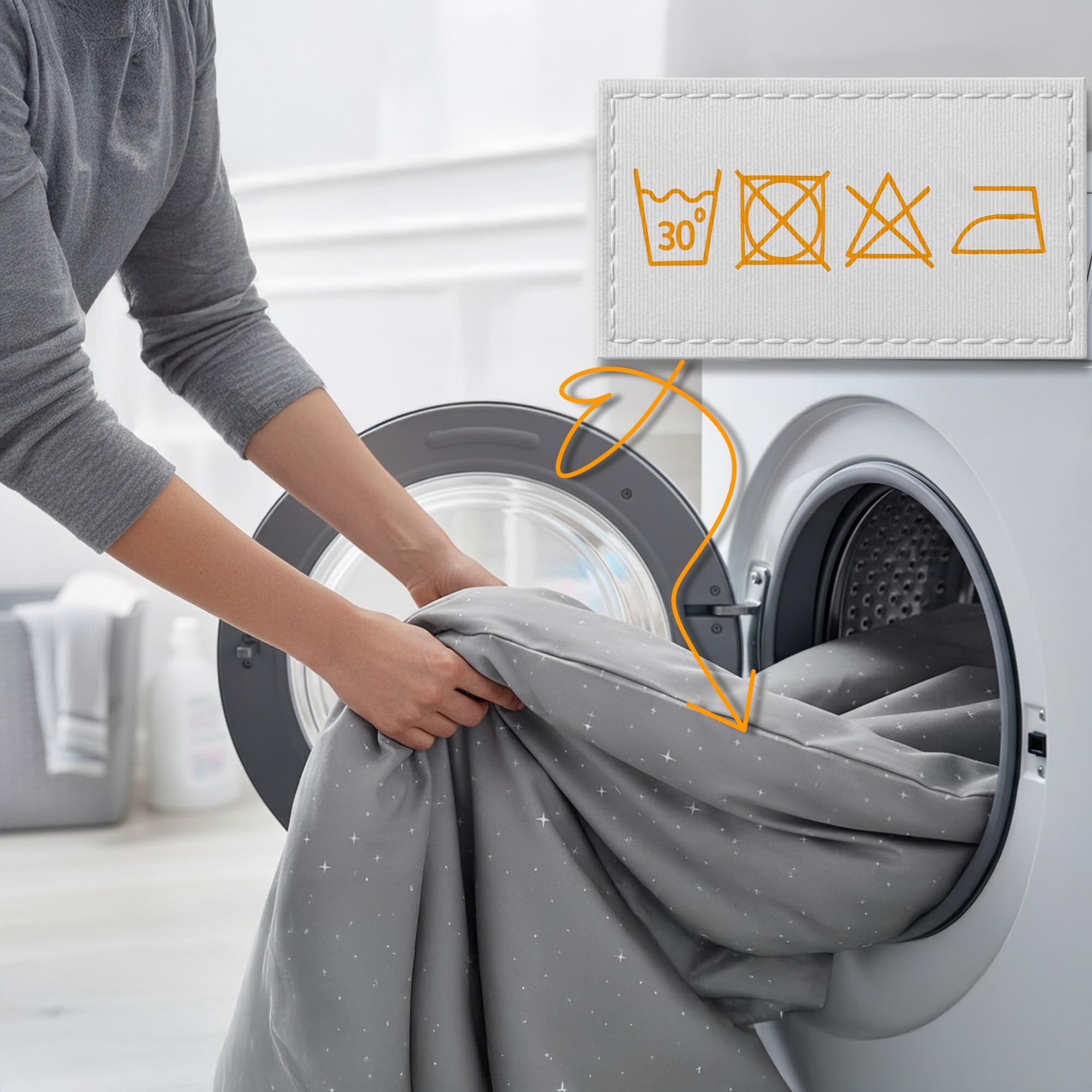 Totsy Baby Trapunta per bambino cotone 90x120 - piumono culla neonato set Imbottitura per piumone 90 x 120 cm con cuscino 40 x 60 cm per ragazzi e ragazze Oeko-Tex Beige con stelle bianche